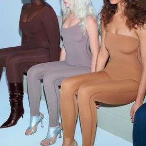 SKIMS All-in-One Sleeveless Jumpsuit Caramel